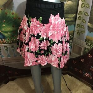 Speechless  Pleated Skirt Black w/ Pink
